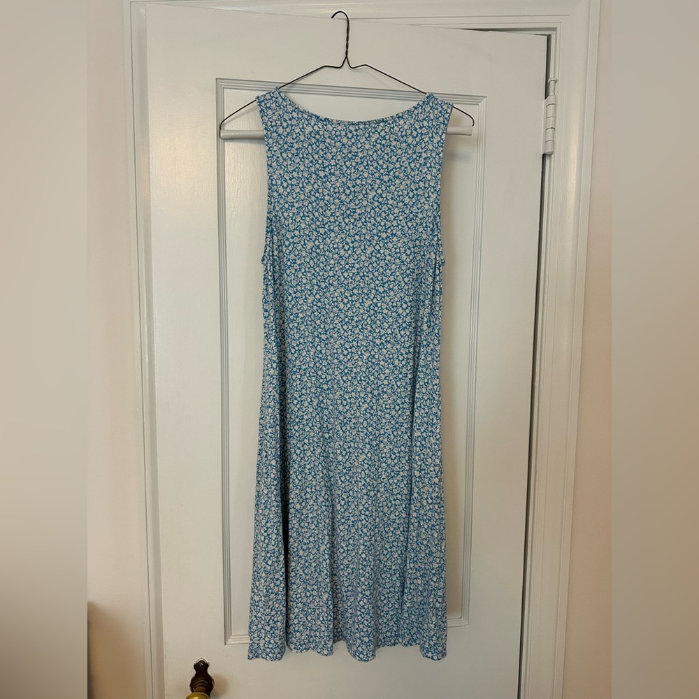 Old Navy Blue Floral Sleeveless Midi Dress